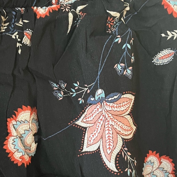 Wishlist Apparel Floral Black and Pink Women's Mid Calf Dress Size Medium - Picture 7 of 16